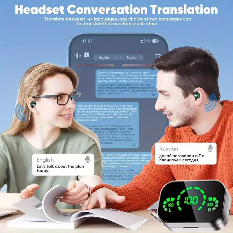 Smart Translation Earbuds YD03 – For Business Travel & Global Communication